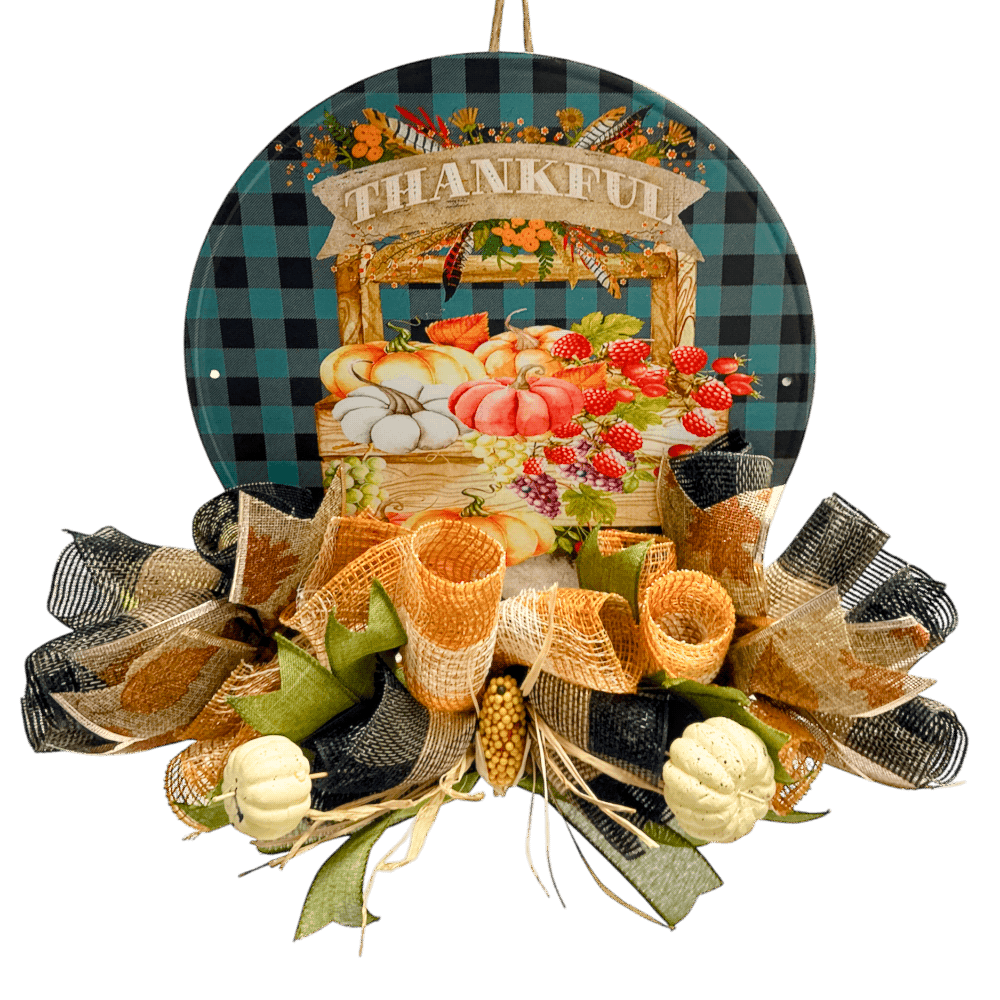 Fall Thankful Door Decor+