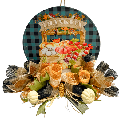 Fall Thankful Door Decor+