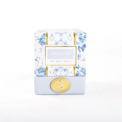 Crisp Linen 5.6oz Soy Wax Candle+