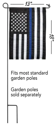 Thin Blue Line Garden Flag+