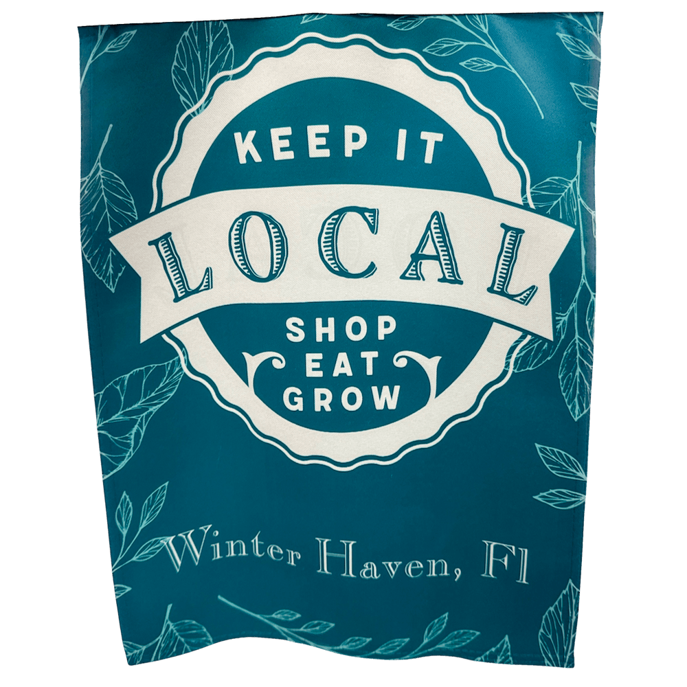 Keep It Local Garden Suede Flag+