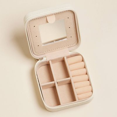Pink Bow Pattern Square Jewerly Box+