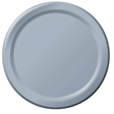 Shimmering Silver 7&quot; Paper Plates 24ct AMZ+