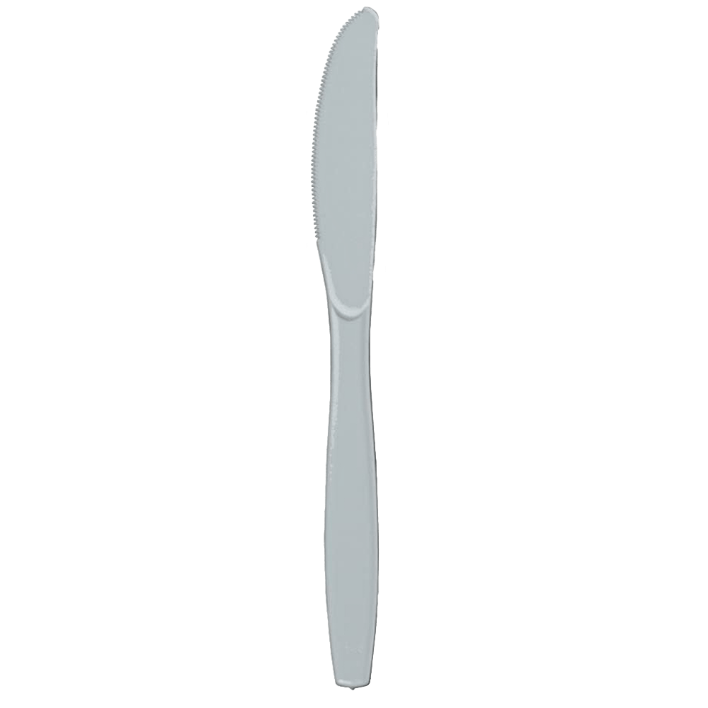 Shimmering Silver Knives 50ct AMZ+
