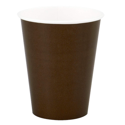 Chocolate Brown  9oz Hot Cold Cup 24ct AMZ+