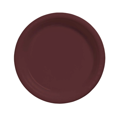 Chocolate Brown 7&quot; Plastic Dessert Plates 20ct AMZ+