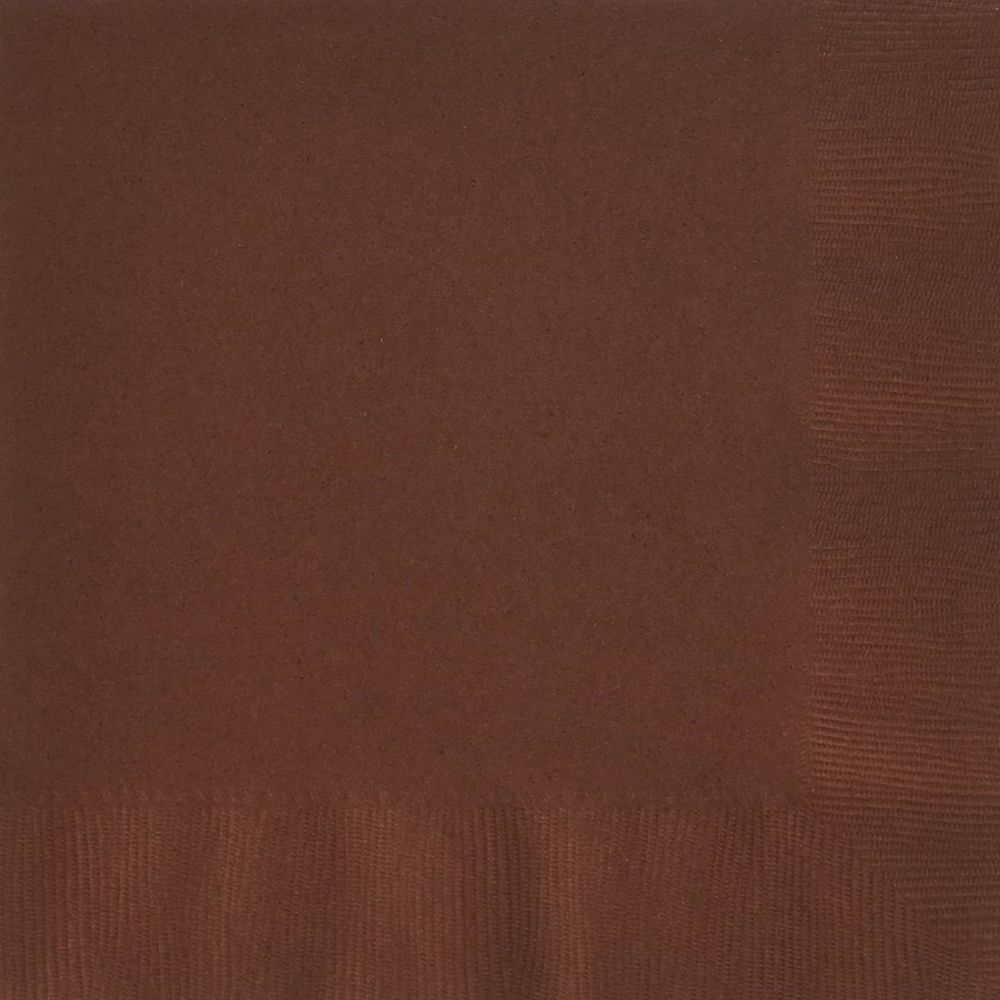 Chocolate Brown 3ply Dinner Napkins 25ct AMZ+
