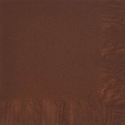 Chocolate Brown 3ply Dinner Napkins 25ct AMZ+