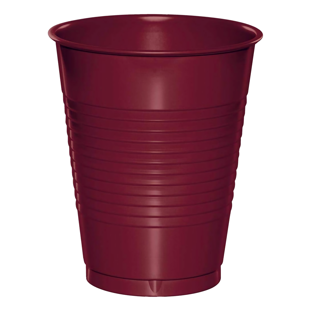 Burgundy 16oz Plastic Cups 20ct AMZ+
