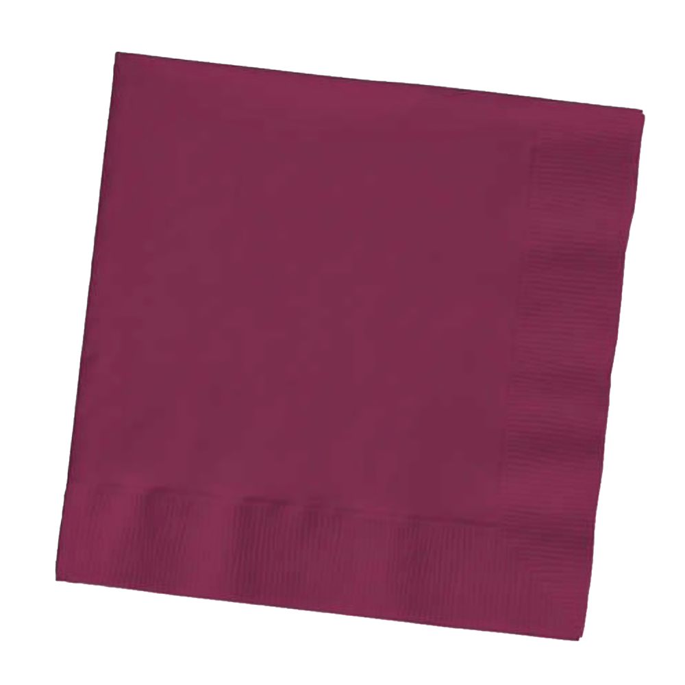 Burgundy 3ply Beverage Napkins 50ct AMZ+