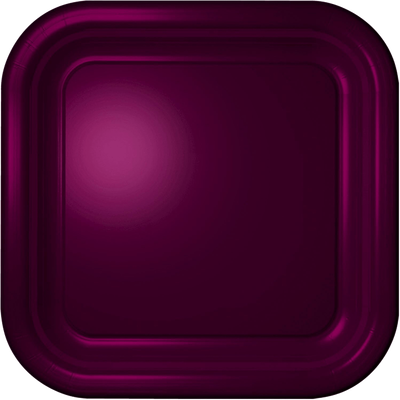 Wine 9&quot; Square Paper Dinner Plates 12ct AMZ+