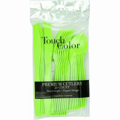 Fresh Lime Assorted Cutlery 24ct AMZ+