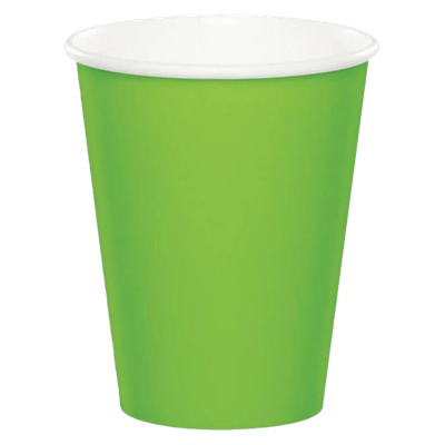 Lime Green 9oz Cups+