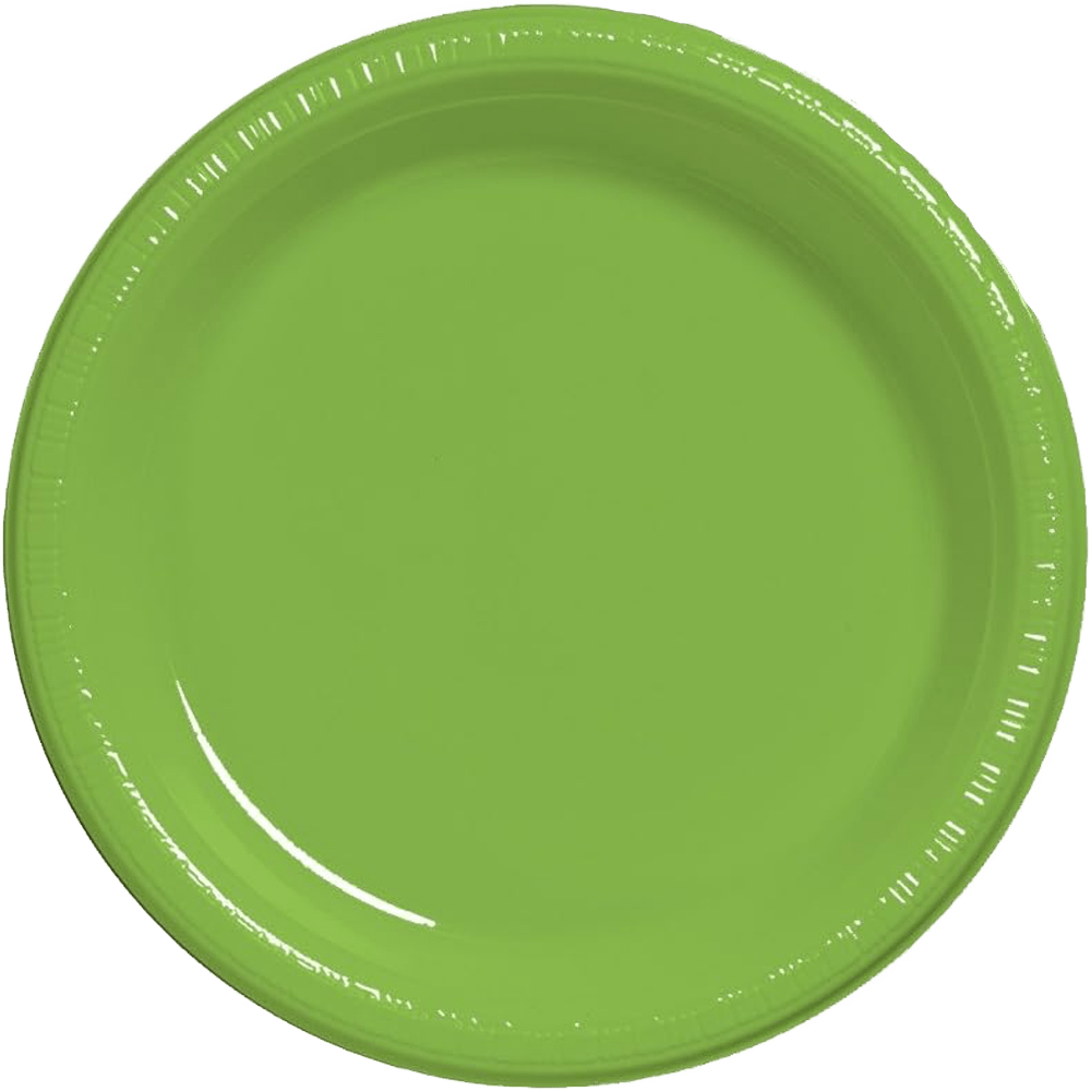 Fresh Lime 7&quot; Plastic Dessert Plates 20ct AMZ+