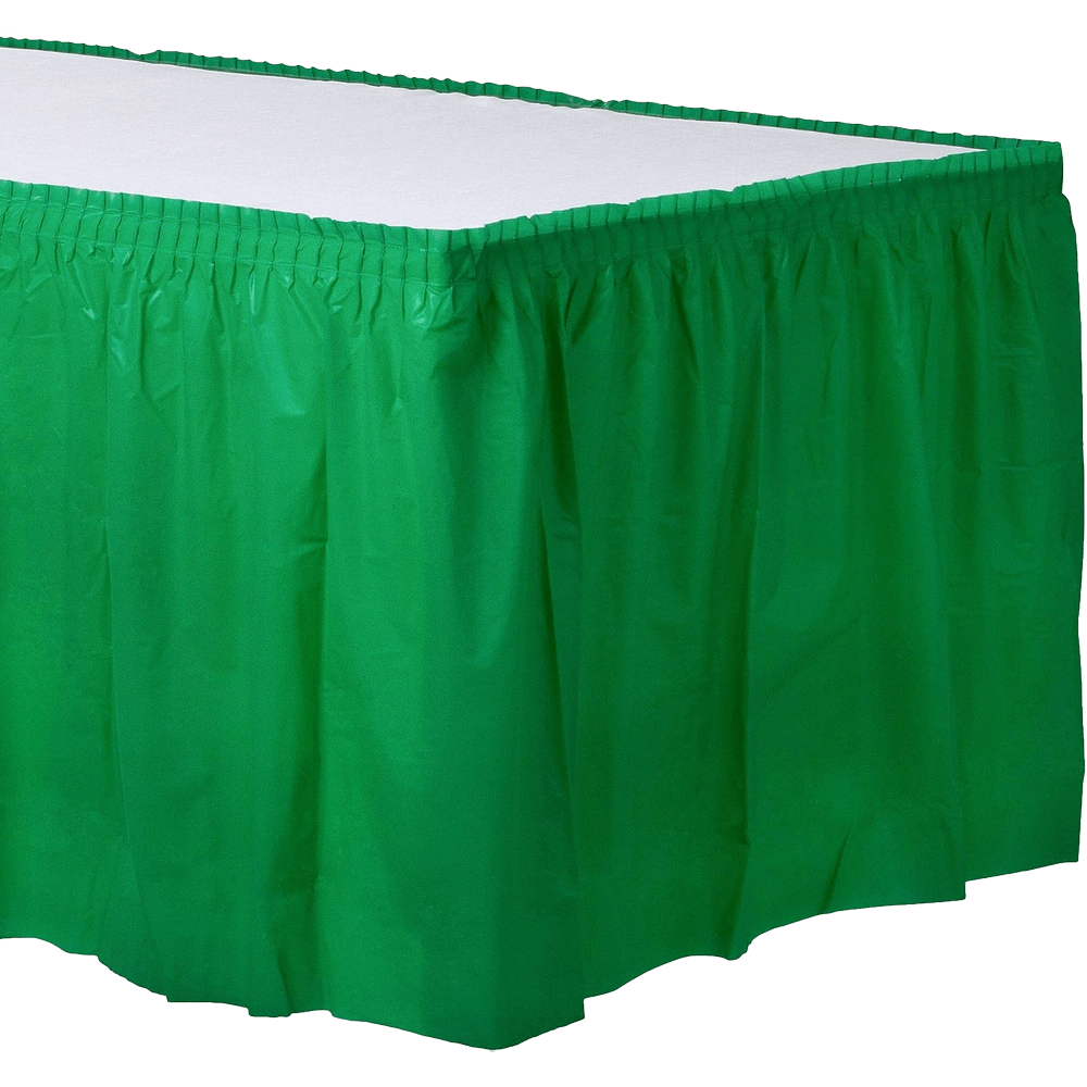 Emerald Green Rectangle Table Skirt AMZ+