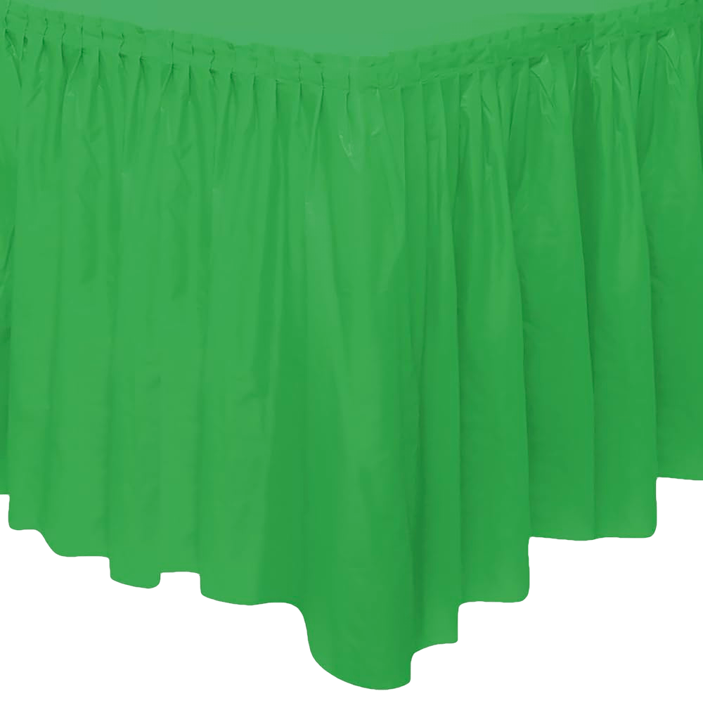 Emerald Green Table Skirt 24&quot; x 14&quot;+
