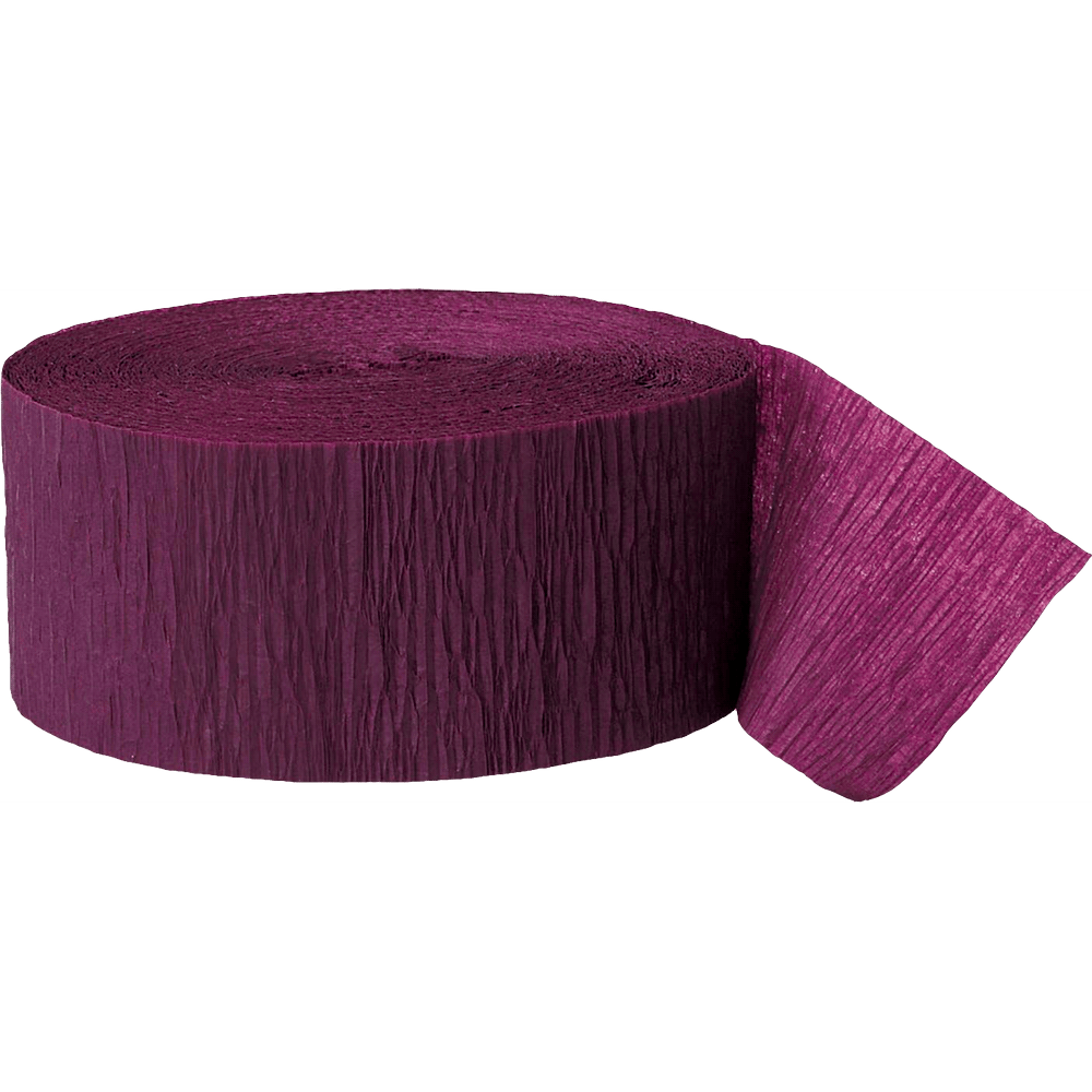 Unique Burgundy Streamer - Crepe 81ft+