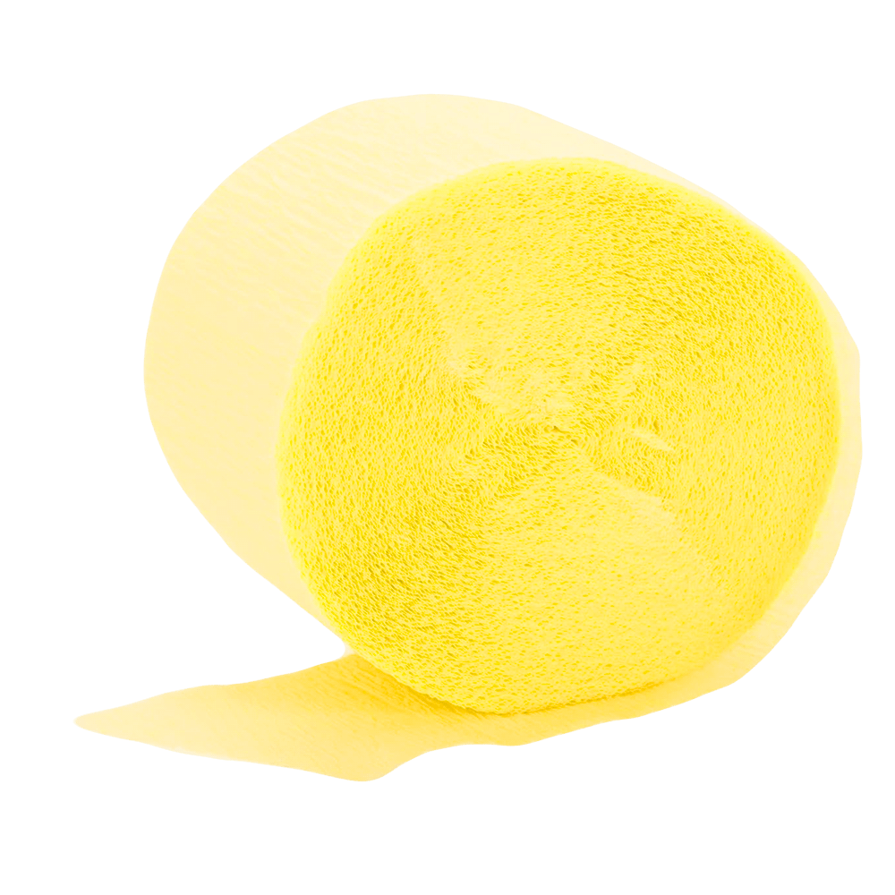 Mayflower Primrose Yellow 81ft Streamer - Crepe+