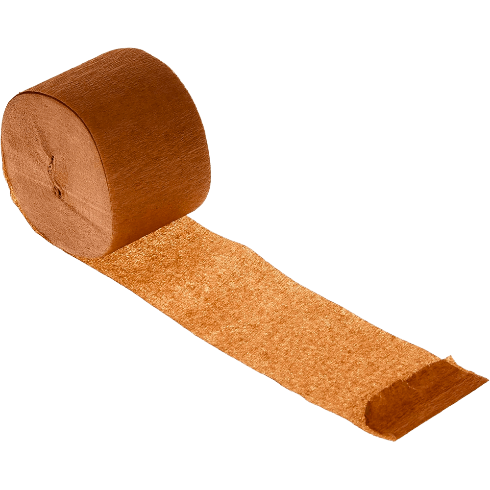 Unique Brown Streamer - Crepe 81ft+