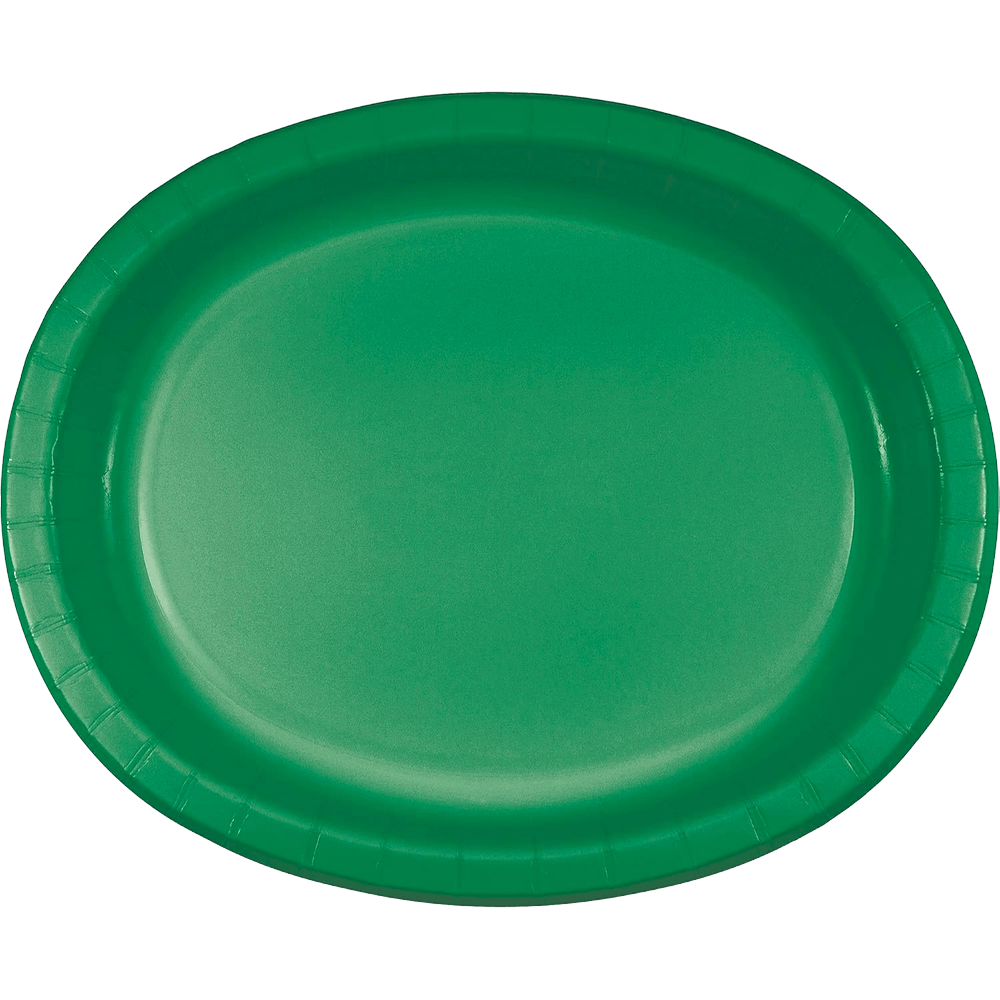 Emerald Green 10&quot;x12&quot; Oval Plate 8ct+