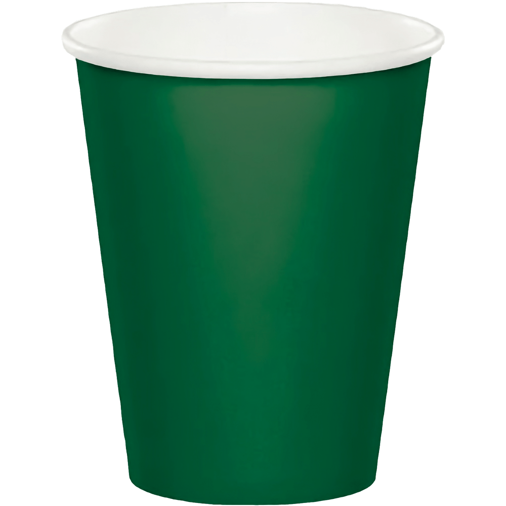 Hunter Green 9oz Cups 24ct AMZ+