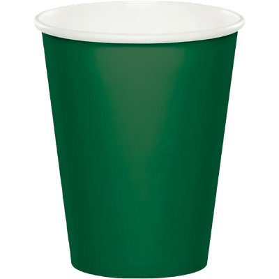 Hunter Green 9oz Cups 24ct AMZ+