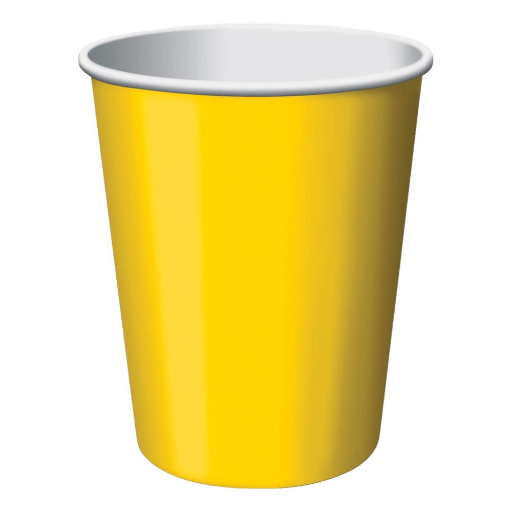 School Bus Yellow 9oz Hot/Cold Cups 24ct AMZ+
