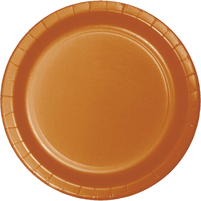 Pumpkin Spice 10&quot; Plastic Banquet Plates 20ct+