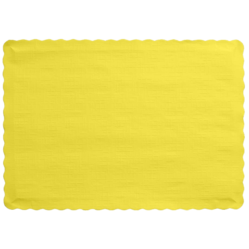 Lemon Mimosa Yellow Paper Placemats 50ct AMZ+