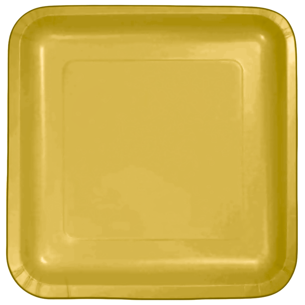 Sunflower Yellow 9&quot; Square Dinner Plates 12ct+