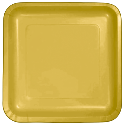 Sunflower Yellow 9&quot; Square Dinner Plates 12ct+