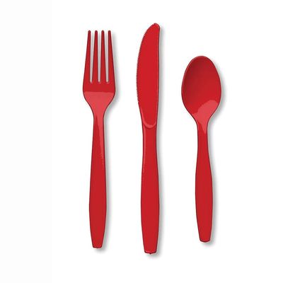 Classic Red Assorted Cutlery 24ct+