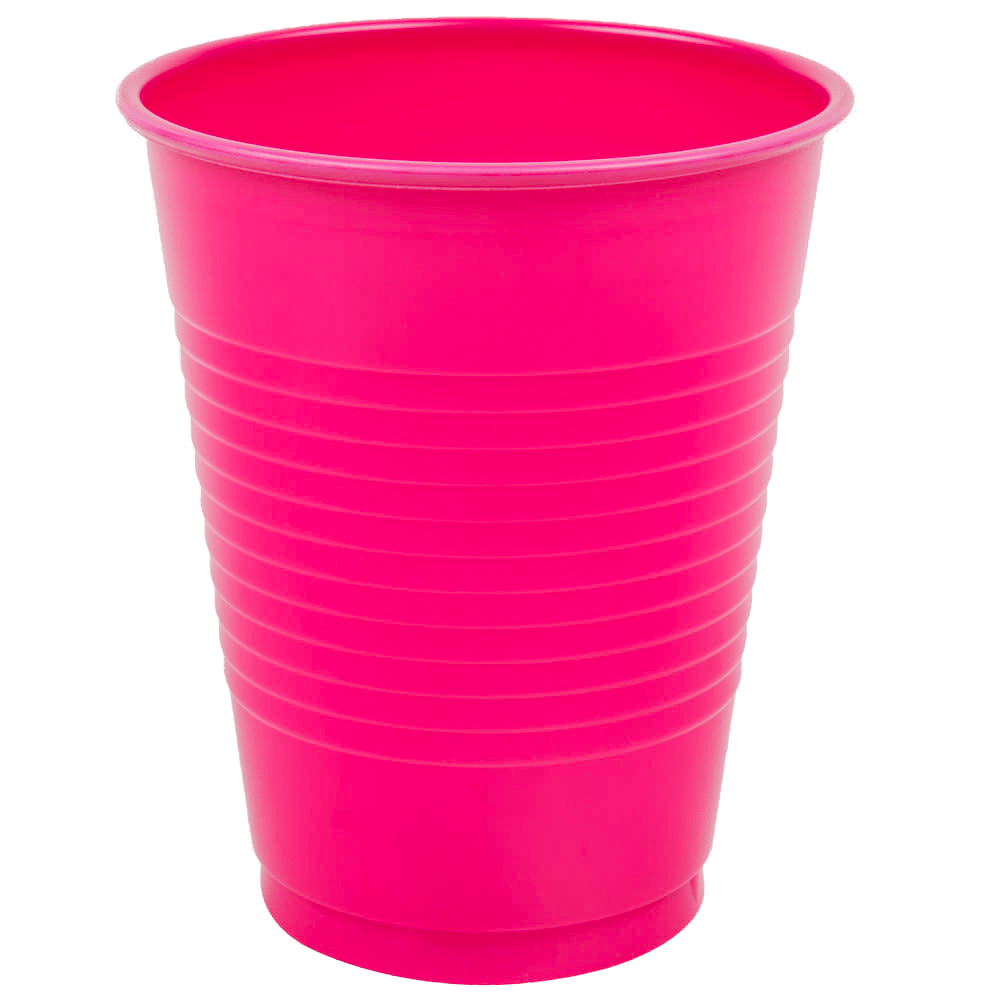 Hot Magenta 16oz Plastic Cups 20ct AMZ+