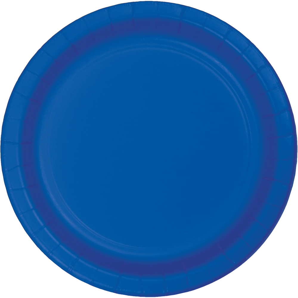 Cobalt 7&quot; Round Paper Plates 24ct+
