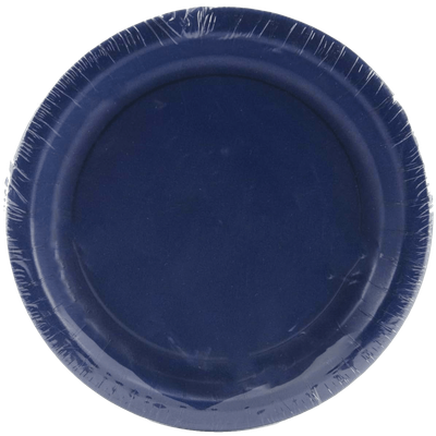 Navy Blue 7&quot; Paper Dessert Plates 24ct+