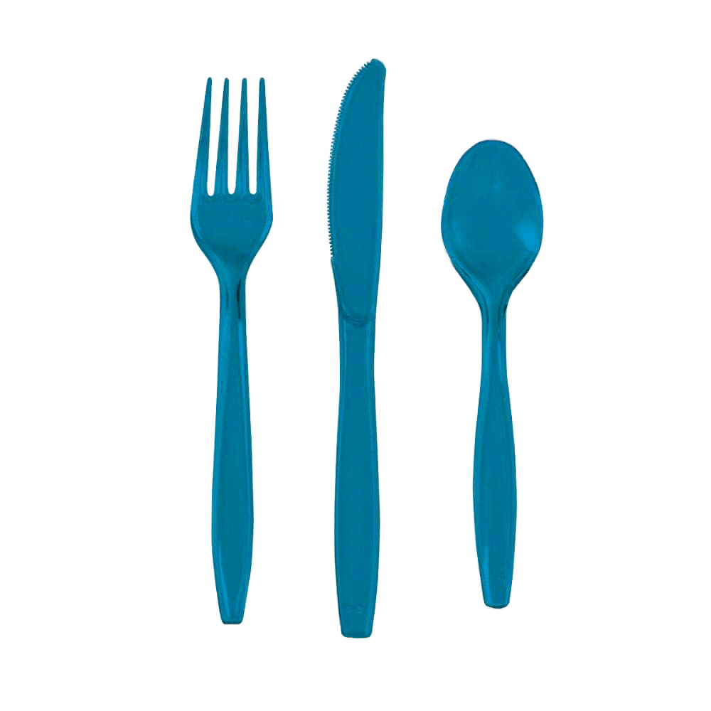 Turquoise Assorted Cutlery 24ct+