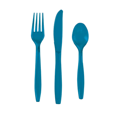 Turquoise Assorted Cutlery 24ct+