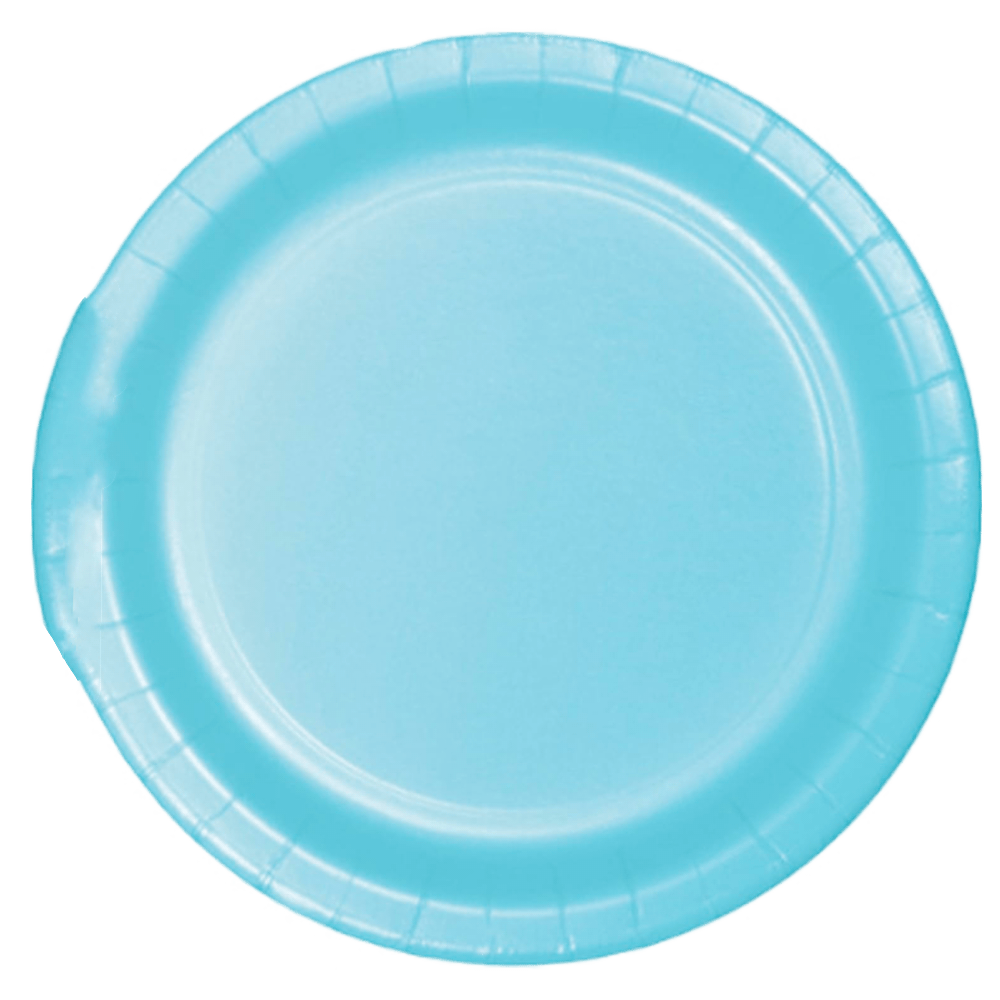 Pastel Blue 7&quot; Paper Dessert Plates 24ct+