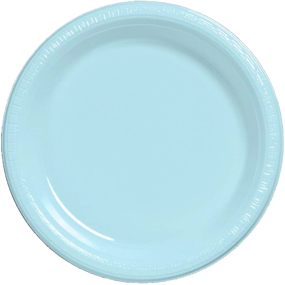 Pastel Blue 7&quot; Plastic Dessert Plate 20ct+