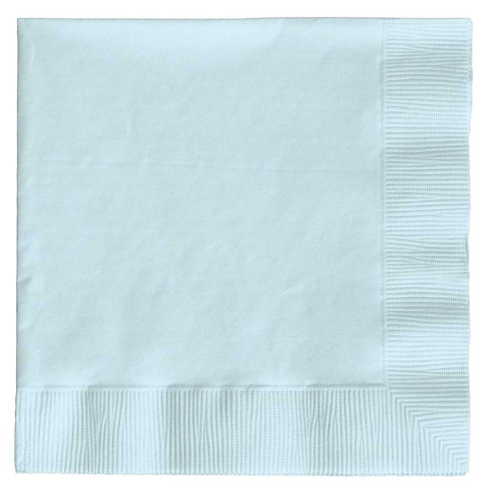 Pastel Blue 3ply Beverage Napkins 50ct+