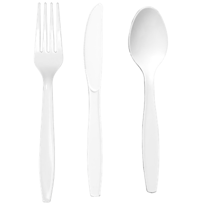 White Assorted Cutlery 24ct+