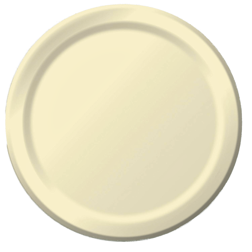Ivory 9&quot; Paper Dinner Plates 24ct AMZ+