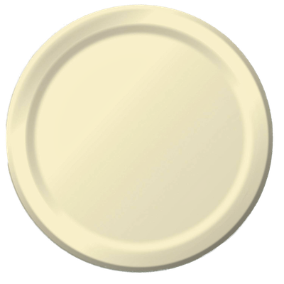Ivory 9&quot; Paper Dinner Plates 24ct AMZ+