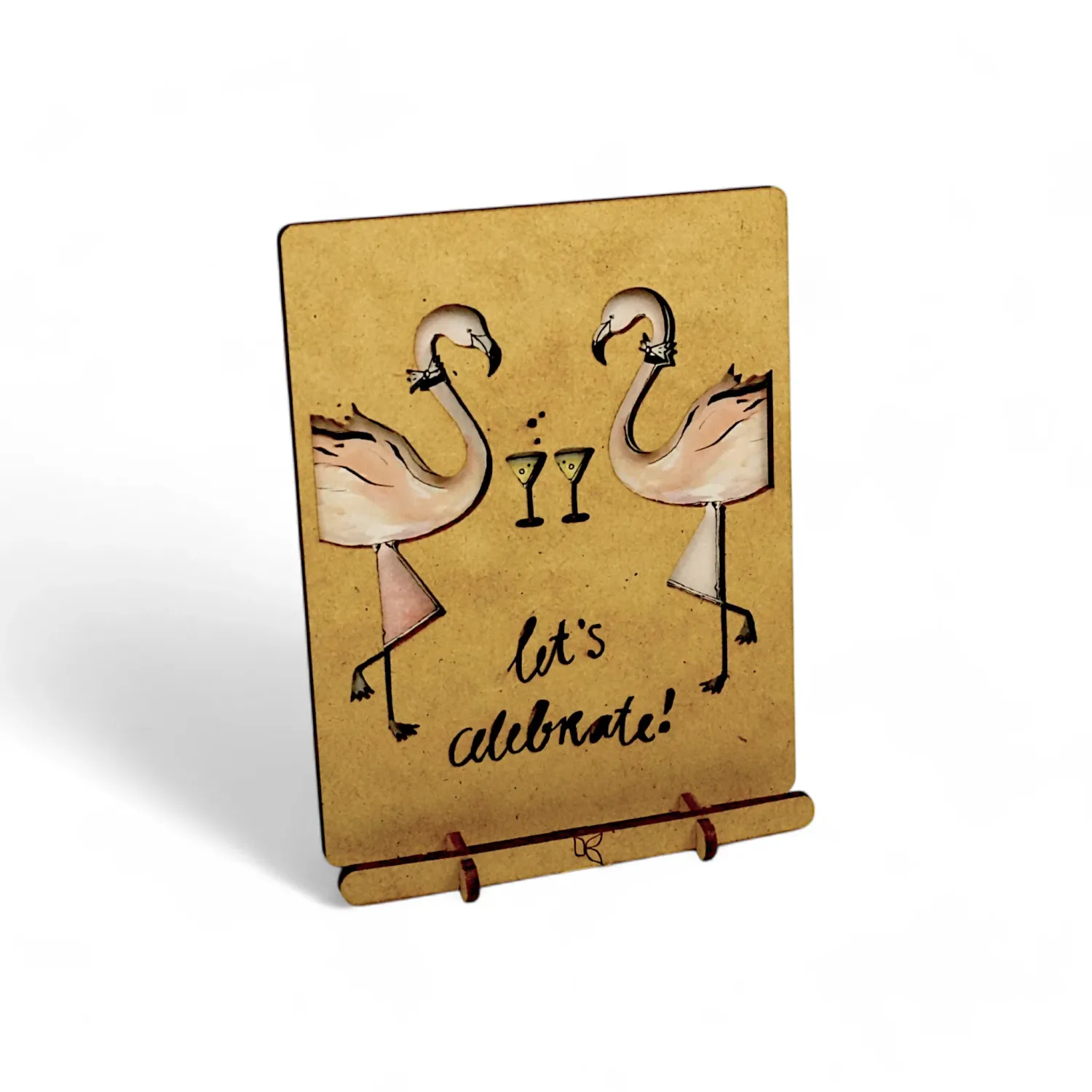 Let’s Celebrate Flamingos Pop-up Card+