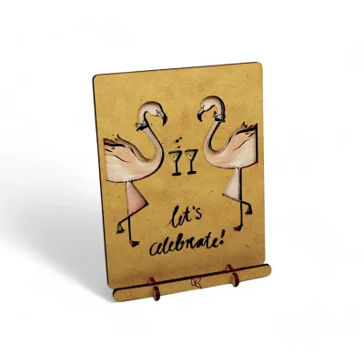 Let’s Celebrate Flamingos Pop-up Card+
