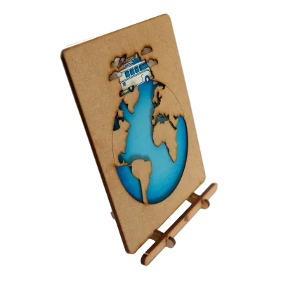 World with RV Pop-up card+