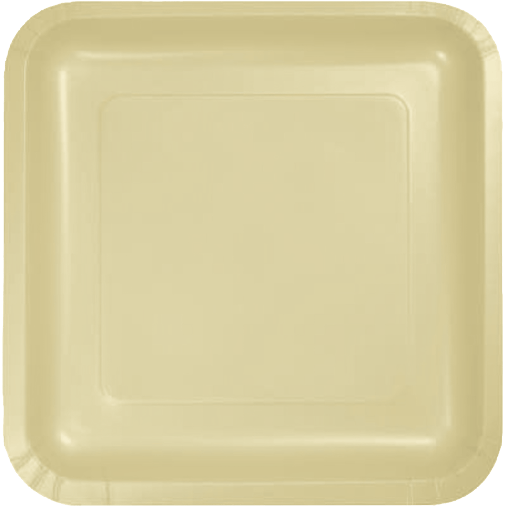 Ivory 9&quot; Square Dinner Plate 12ct+