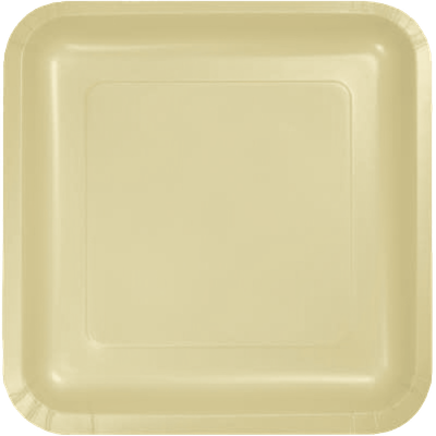 Ivory 9&quot; Square Dinner Plate 12ct+