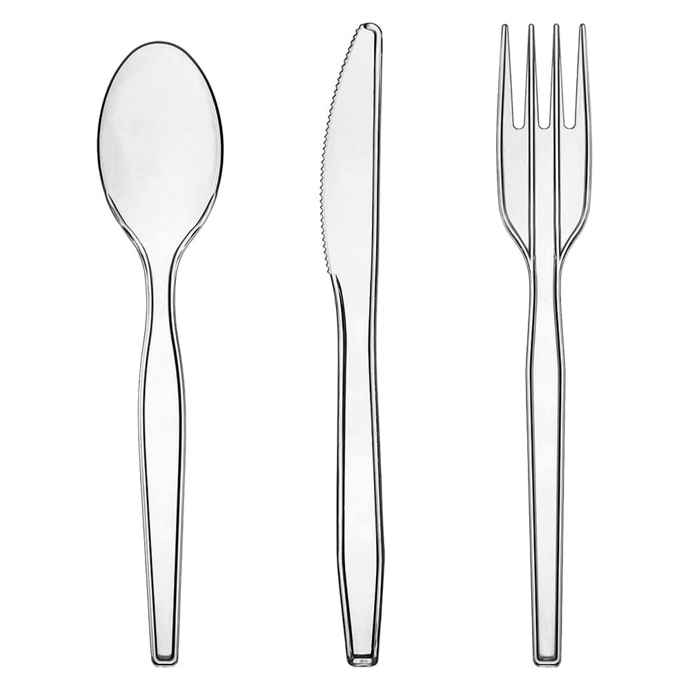 Clear 300ct Cutlery Service for 100 people AMZ+
