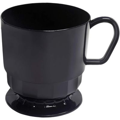 Black 8oz Plastic Coffee Cups 10ct AMZ+